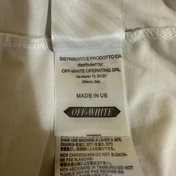 Off White Virgil 2019 Fall Winter Men's White T Shirt Small Cotton - Picture 5 of 5